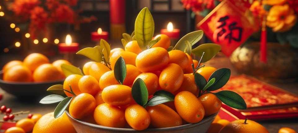 kumquats et oranges au nouvel an chinois