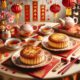Nian Gao sur une table du nouvel an chinois