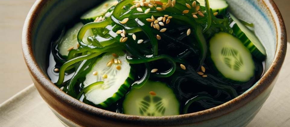 salade d'algues traditionnelle japonaise (Sunomono)